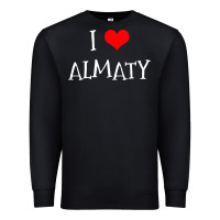Black i love almaty city Premium Sweatshirt - artisFamous