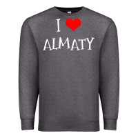 Charcoal Heather i love almaty city Premium Sweatshirt - artisFamous