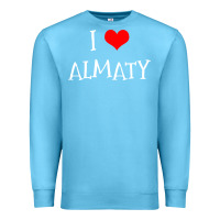 Ocean Blue i love almaty city Premium Sweatshirt - artisFamous