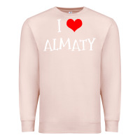 Pale Pink i love almaty city Premium Sweatshirt - artisFamous