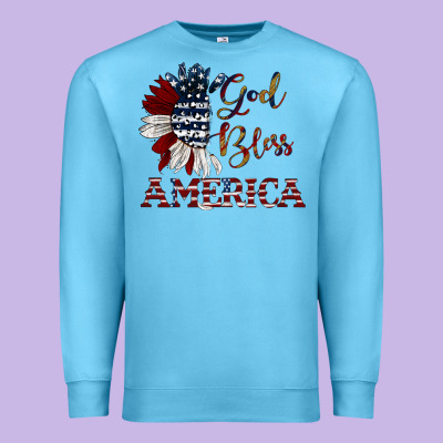 God Bless America Premium Sweatshirt Designed By Jahusdesignshop