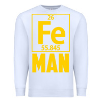 White fe man funny superhero for halloween Premium Sweatshirt - artisFamous