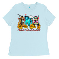 Baby Blue CMA Certified Medical Assistant Ladies Tee - FaDigitalArtStudio