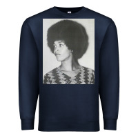 Navy angela davis speaking Premium Sweatshirt - artisFamous