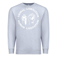 Heather Grey animal liberation Premium Sweatshirt - artisFamous