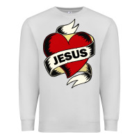 Dove Grey jesus love Premium Sweatshirt - artisFamous