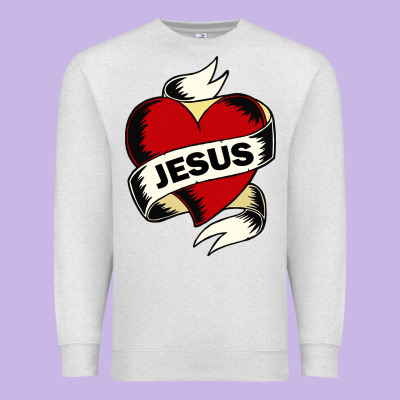 Jesus Love Premium Sweatshirt Designed By Artisfamous