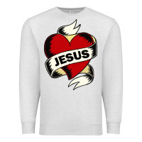 Oatmeal Heather jesus love Premium Sweatshirt - artisFamous