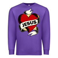Purple jesus love Premium Sweatshirt - artisFamous