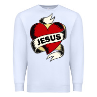 White jesus love Premium Sweatshirt - artisFamous