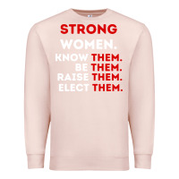 Pale Pink strong women know them be them Premium Sweatshirt - artisFamous