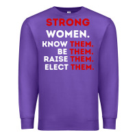 Purple strong women know them be them Premium Sweatshirt - artisFamous