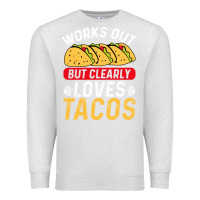 Oatmeal Heather tacos work out gym gift classic Premium Sweatshirt - artisFamous