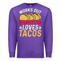 Purple tacos work out gym gift classic Premium Sweatshirt - artisFamous