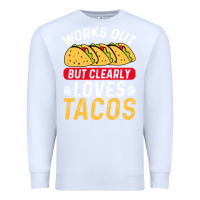 White tacos work out gym gift classic Premium Sweatshirt - artisFamous
