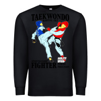 Black taekwondo sport art Premium Sweatshirt - artisFamous