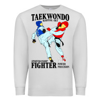 Dove Grey taekwondo sport art Premium Sweatshirt - artisFamous