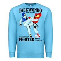 Ocean Blue taekwondo sport art Premium Sweatshirt - artisFamous