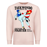 Pale Pink taekwondo sport art Premium Sweatshirt - artisFamous
