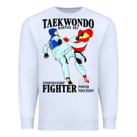 White taekwondo sport art Premium Sweatshirt - artisFamous