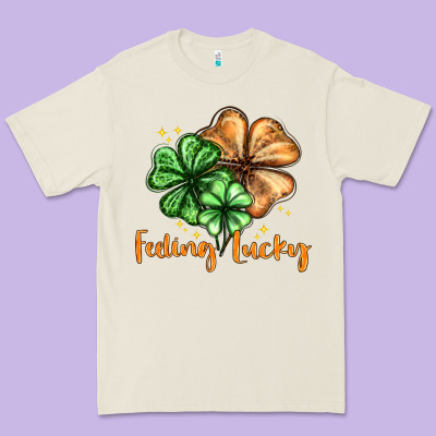 Feeling Lucky With Clover Premium Tee Designed By Howdyjamesfarm