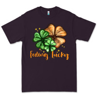 Plum Feeling lucky with clover Premium Tee - HowdyJamesFarm