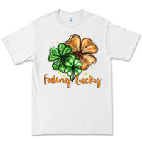 White Feeling lucky with clover Premium Tee - HowdyJamesFarm