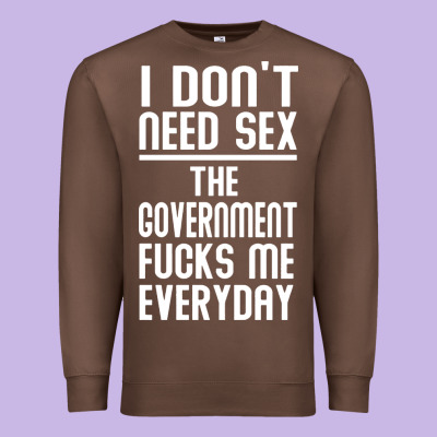 The Government Fucks Me Everyday Premium Sweatshirt Designed By Artisfamous
