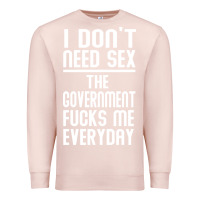 Pale Pink the government fucks me everyday Premium Sweatshirt - artisFamous