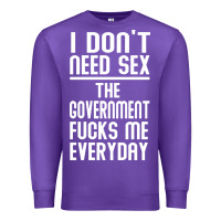 Purple the government fucks me everyday Premium Sweatshirt - artisFamous