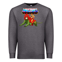 Charcoal Heather he man and battle cat Premium Sweatshirt - artisFamous