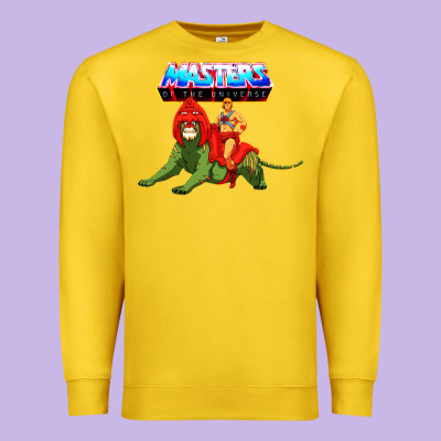 He Man And Battle Cat Premium Sweatshirt Designed By Artisfamous