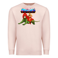Pale Pink he man and battle cat Premium Sweatshirt - artisFamous
