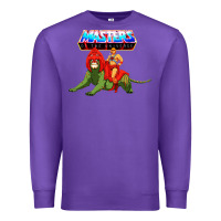 Purple he man and battle cat Premium Sweatshirt - artisFamous
