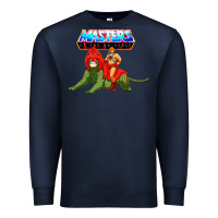 Navy he man and battle cat Premium Sweatshirt - artisFamous