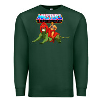 Sports Green he man and battle cat Premium Sweatshirt - artisFamous