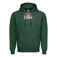 Sports Green be kind Zipper Hoodie - JahusDesignShop