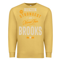 Antique Gold Brooks Personalized Name Birthday Gift Premium Sweatshirt - artisFamous