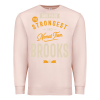 Pale Pink Brooks Personalized Name Birthday Gift Premium Sweatshirt - artisFamous