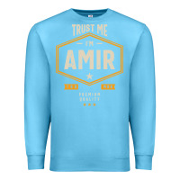 Ocean Blue Amir Personalized Name Birthday Gift Premium Sweatshirt - artisFamous