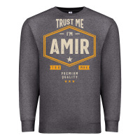 Charcoal Heather Amir Personalized Name Birthday Gift Premium Sweatshirt - artisFamous