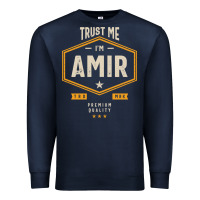 Navy Amir Personalized Name Birthday Gift Premium Sweatshirt - artisFamous