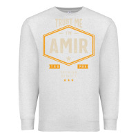 Oatmeal Heather Amir Personalized Name Birthday Gift Premium Sweatshirt - artisFamous