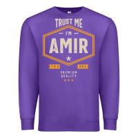 Purple Amir Personalized Name Birthday Gift Premium Sweatshirt - artisFamous