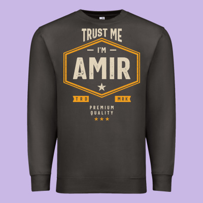 Amir Personalized Name Birthday Gift Premium Sweatshirt Designed By Artisfamous