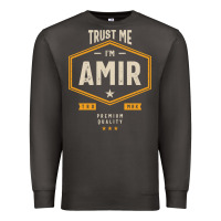 Smoke Amir Personalized Name Birthday Gift Premium Sweatshirt - artisFamous