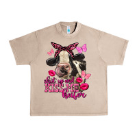 French Oak Valentine's Day Shut Up And Kiss Me Heifer Holstein Cow Urban Heavy Tee - FaDigitalArtStudio