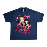 Navy Valentine's Day Shut Up And Kiss Me Heifer Holstein Cow Urban Heavy Tee - FaDigitalArtStudio