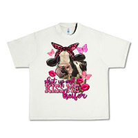 Valentine's Day Shut Up And Kiss Me Heifer Holstein Cow Urban Heavy Tee | Teevron
