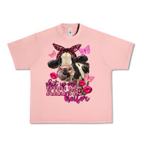Salmon Valentine's Day Shut Up And Kiss Me Heifer Holstein Cow Urban Heavy Tee - FaDigitalArtStudio